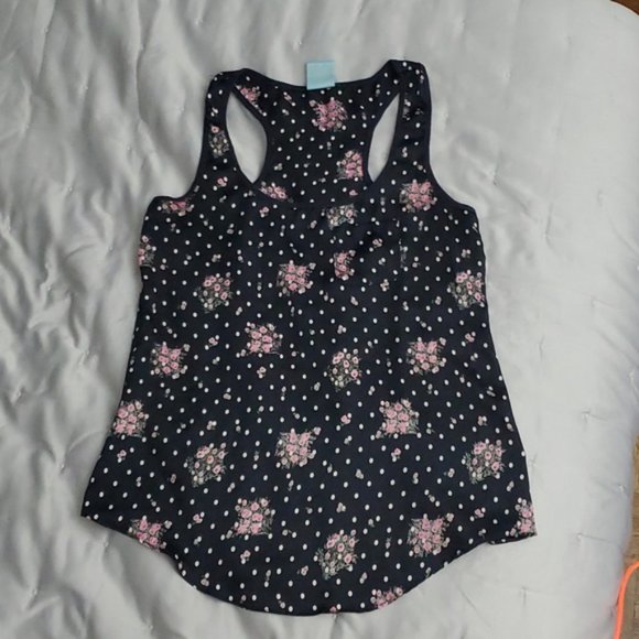 Vintage H.I.P Sleeveless Floral Satin Tank - Picture 6 of 6